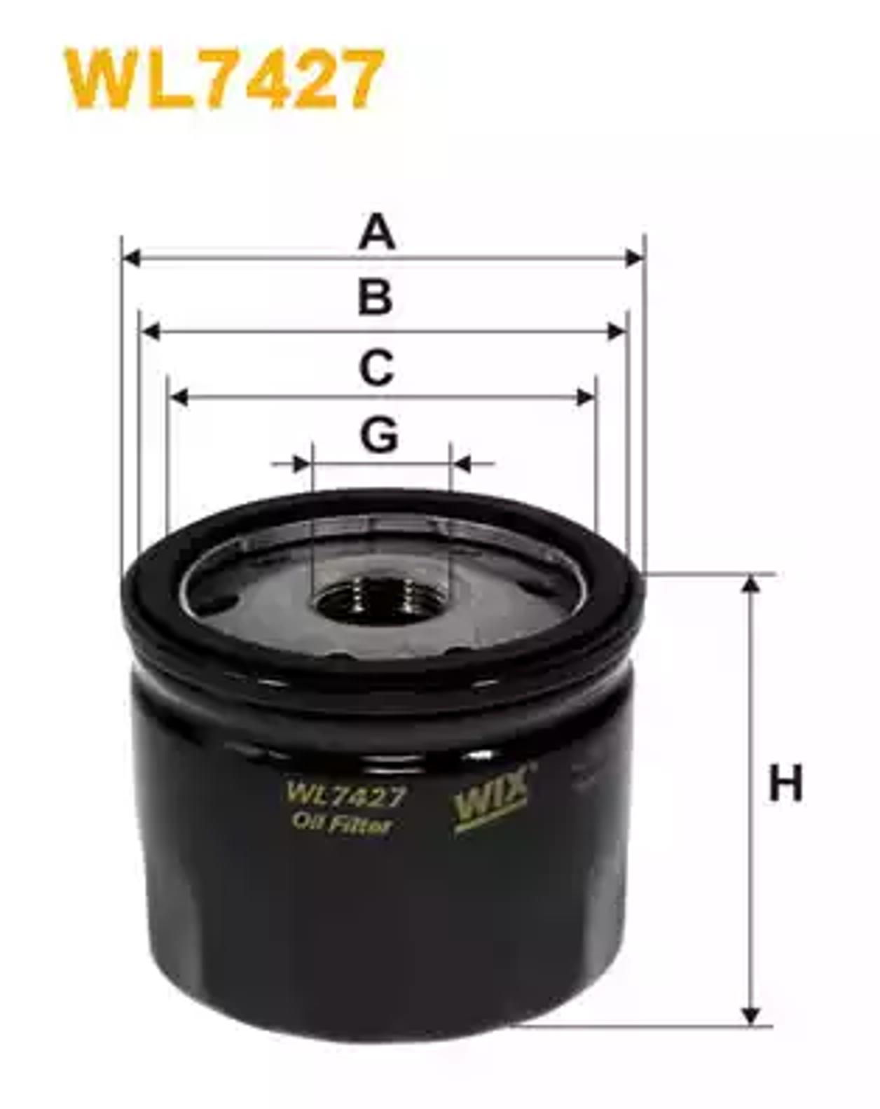 WL7427 WIX FILTERS Фильтр масляный