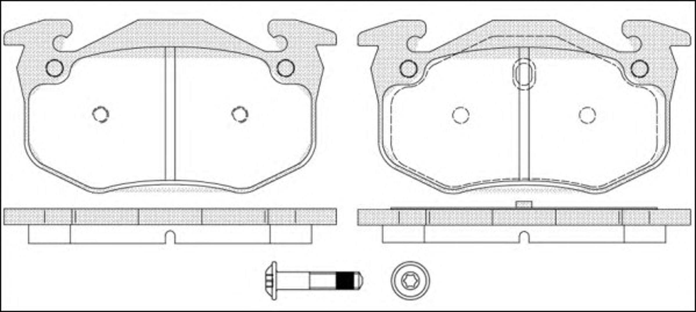 P0443.70 WOKING Колодки тормозные дисковые