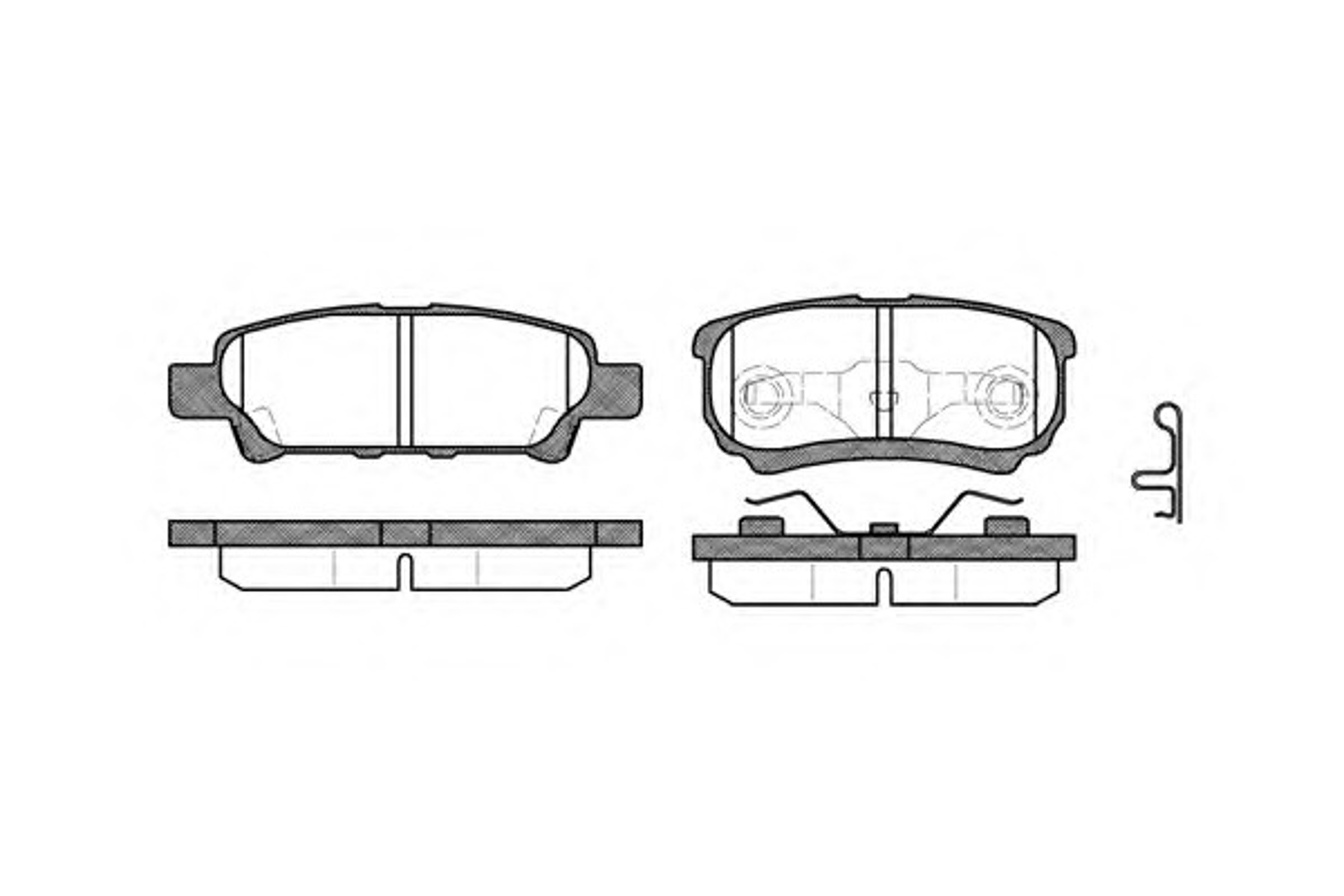 Комплект тормозных колодок дисковый тормоз WOKING P11513.02