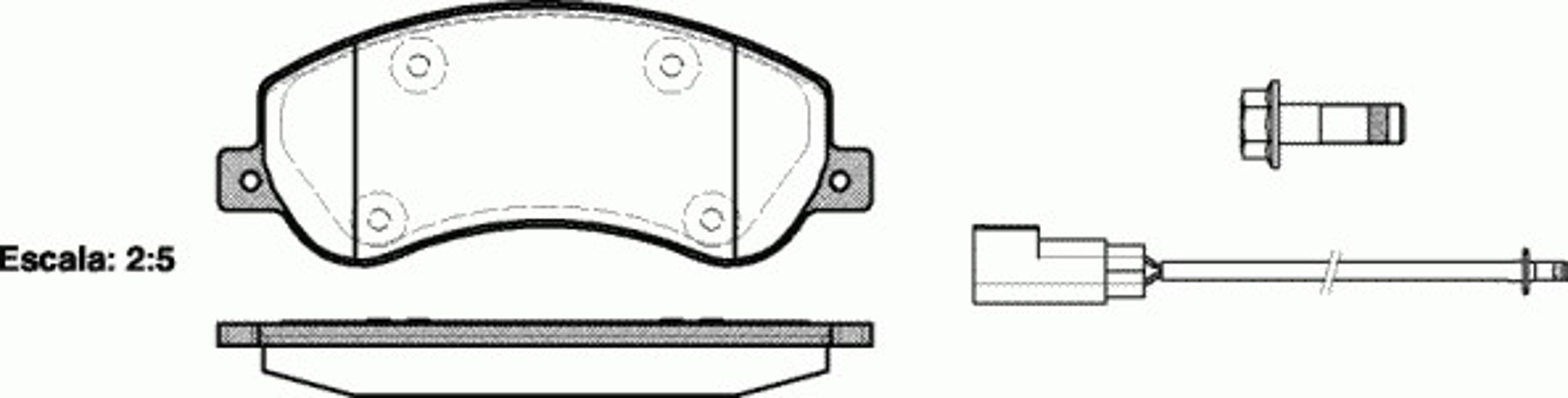 P13503.02 WOKING Колодки тормозные дисковые