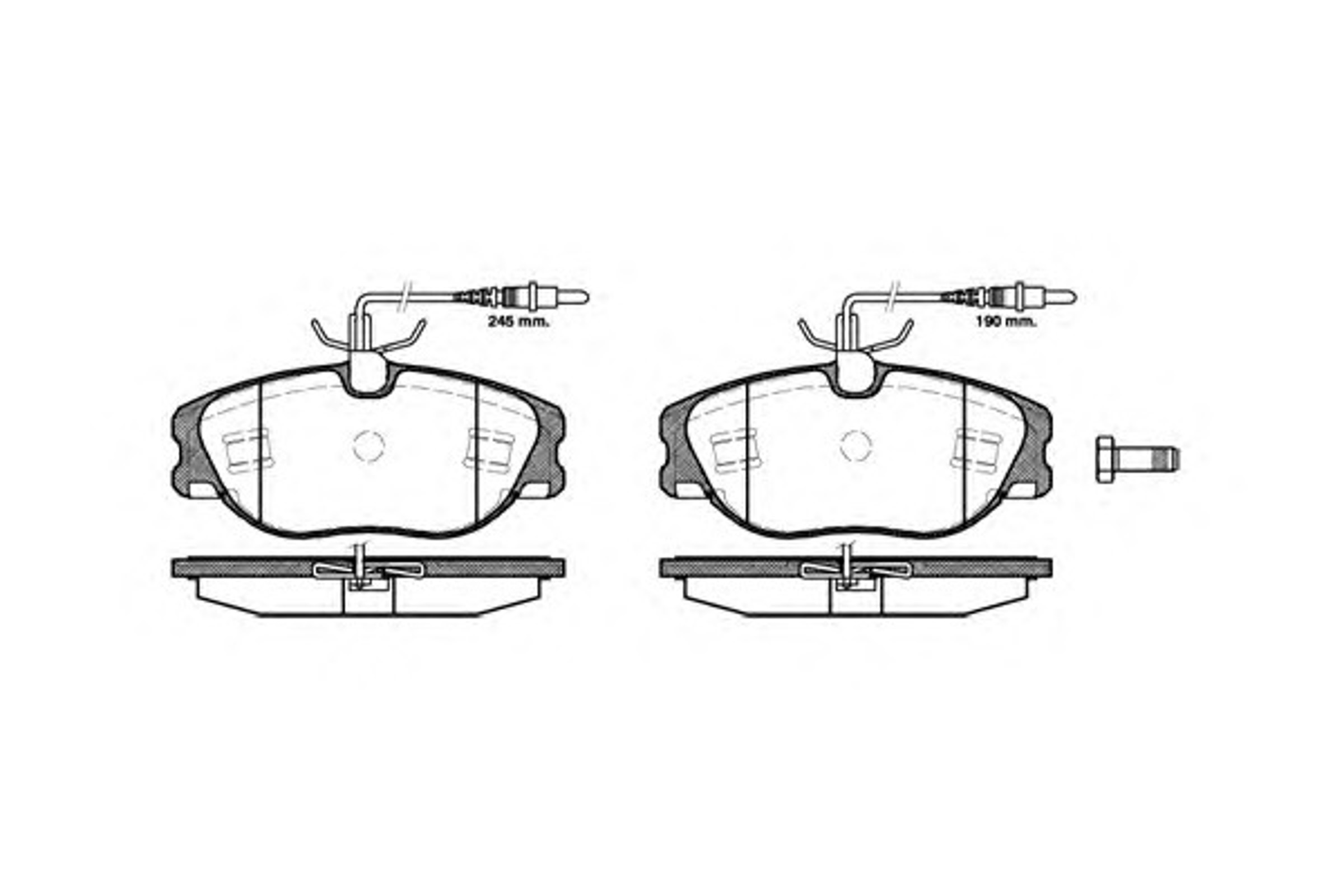 Колодки тормозные дисковые WOKING P2053.44