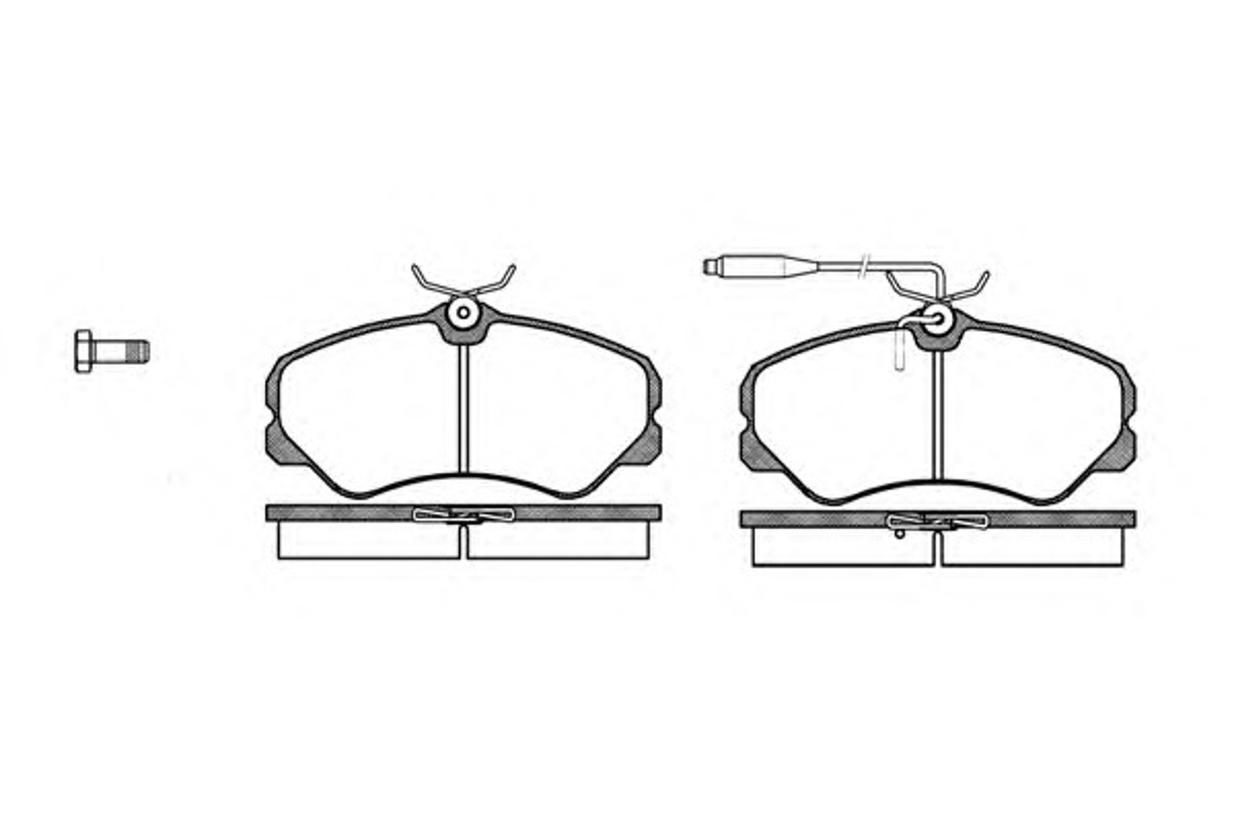 Комплект тормозных колодок дисковый тормоз WOKING P3613.02