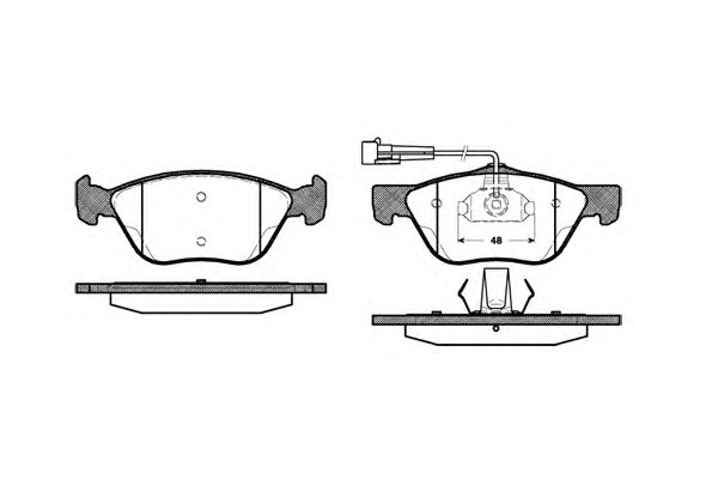 Колодки тормозные дисковые WOKING P4893.02