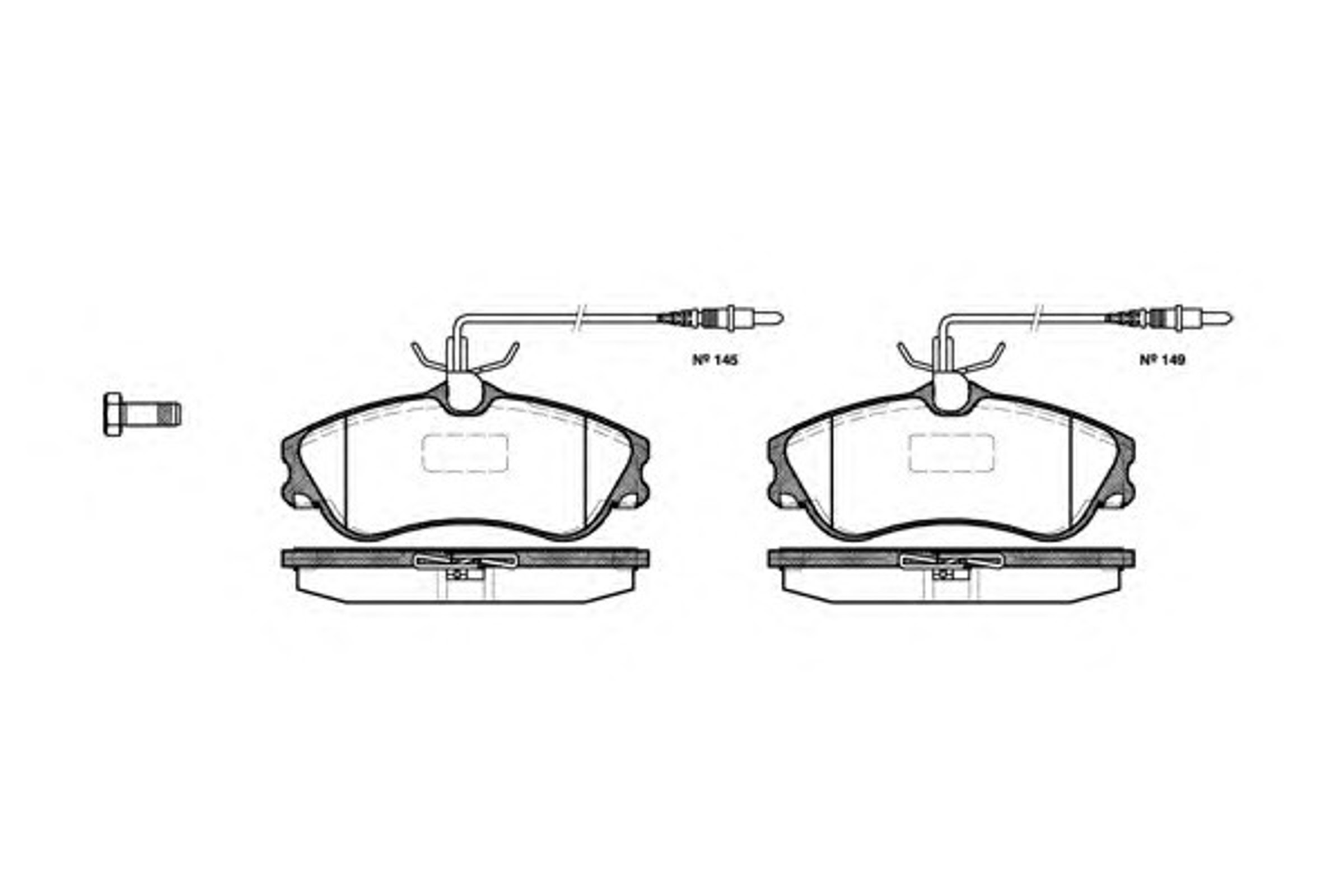 Колодки тормозные дисковые WOKING P7343.04