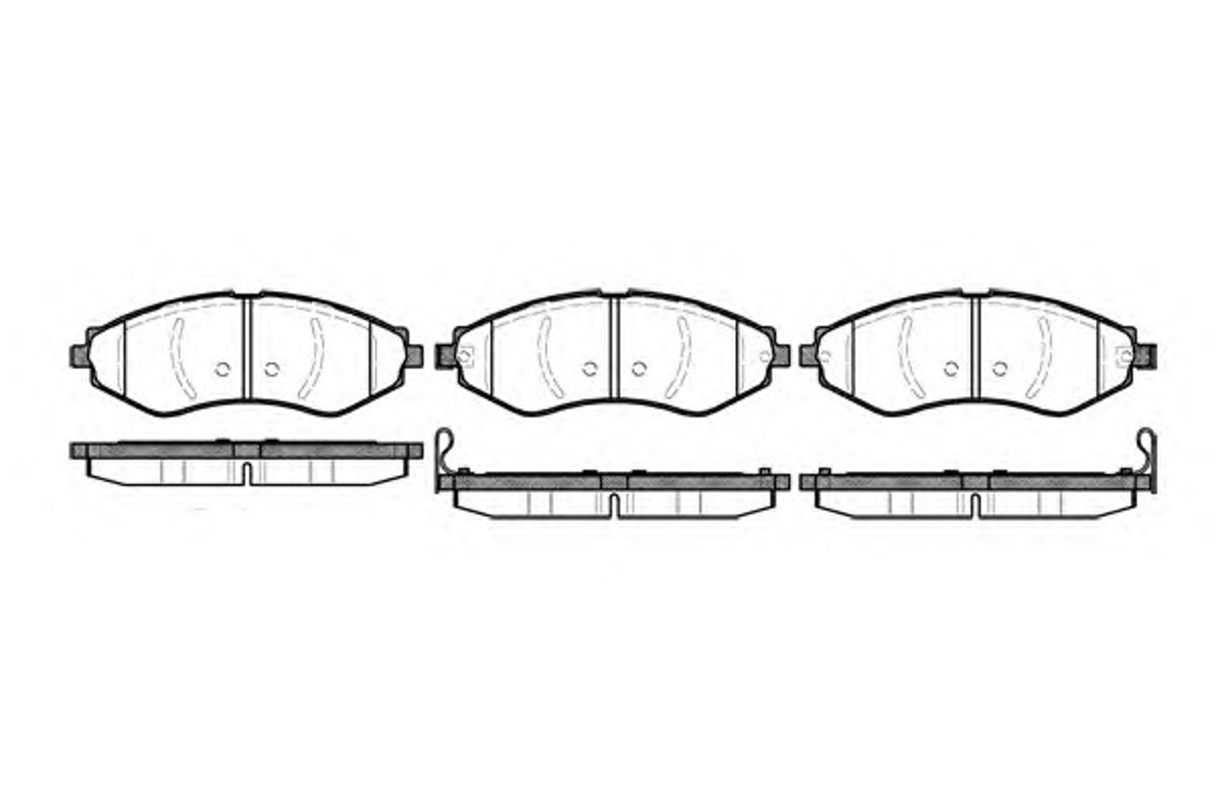 Комплект тормозных колодок дисковый тормоз WOKING P7453.22