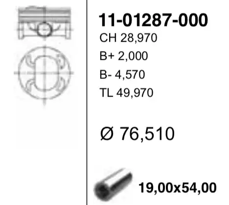 11-01287-000 YENMAK Поршень ДВС без колец