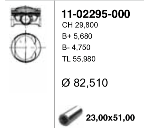 11-02295-000 YENMAK Поршень ДВС