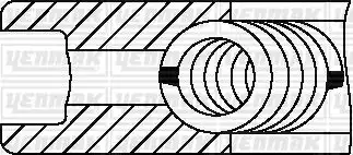 91-09612-000 YENMAK Кольца поршневые 1 цилиндр, BMW / d=80 (STD)