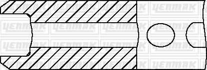 Поршневые кольца YENMAK 91-09912-050