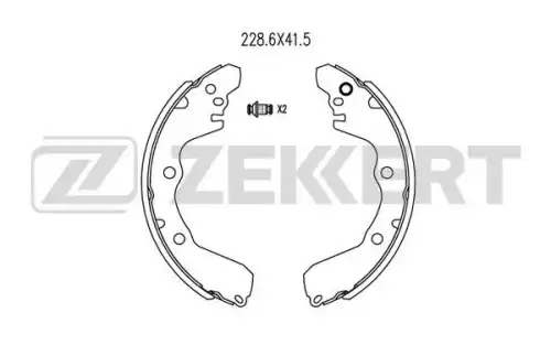 Тормозные колодки задние (барабанные) ZEKKERT BK-4037