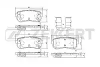 Bs-1099 колодки торм. диск. задн. kia optima iv 15- picanto ii 11- seltos 19- soul ii 14- hyundai cr ZEKKERT BS-1099
