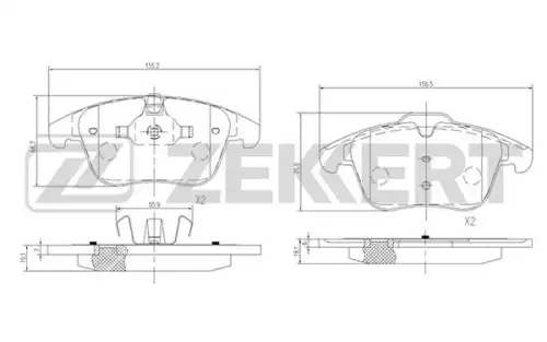 Тормозные колодки ZEKKERT bs-1128