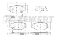 Bs-1182 колодки тормозные дисковые передние geely coolray 2018- ZEKKERT BS-1182