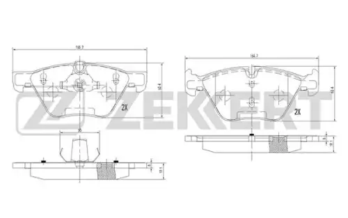 Тормозные колодки ZEKKERT bs-1252