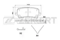 Bs-1296 колодки торм. диск. задн. acura mdx 14- honda pilot iii 17- ZEKKERT BS-1296