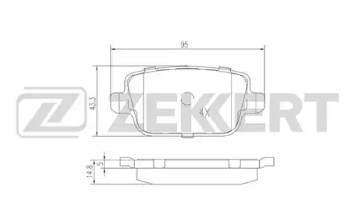 Тормозные колодки ZEKKERT BS-2821