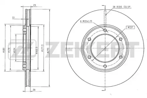 Тормозные диски ZEKKERT BS-5178