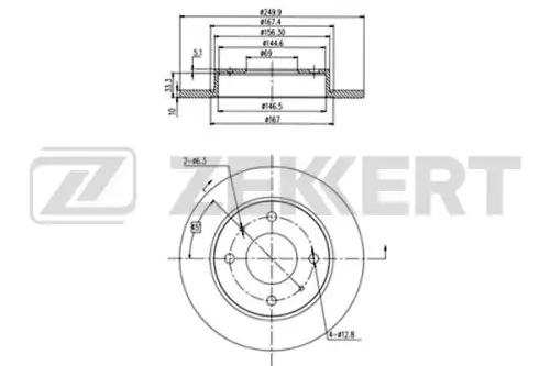 Тормозные диски ZEKKERT bs-5790