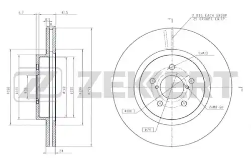 Bs-6421 диск торм. перед. subaru xv (gt) 17- ZEKKERT BS-6421