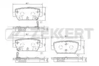 Bs1124 колодки торм. диск. задн. mitsubishi eclipse cross 17- ZEKKERT BS1124