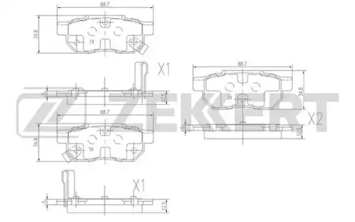 Колодки тормозные ZEKKERT BS1259