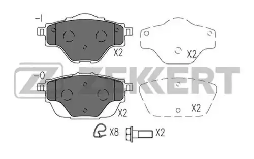 Колодки торм. диск. задн. citroen grand picasso ii 13- c4 picasso ii 13- c4 spacetourer 18- c ZEKKERT BS1404