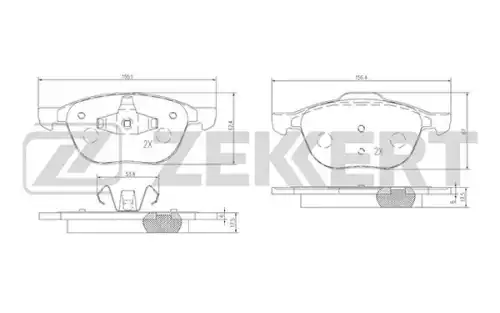 Колодки тормозные ZEKKERT BS1599