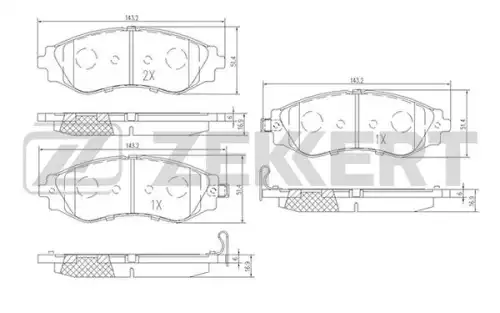 Колодки тормозные ZEKKERT BS2810