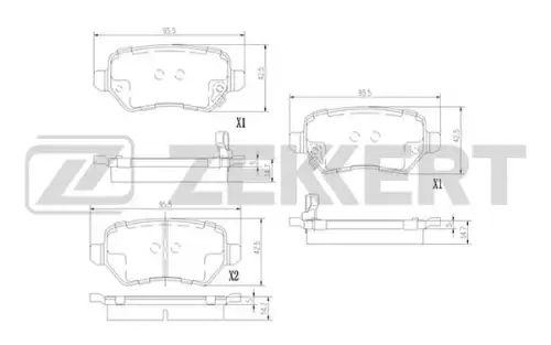 Колодки торм. диск. зад. kia ceeinchd ii 12- pro ceeinchd ii 13- ZEKKERT BS3017