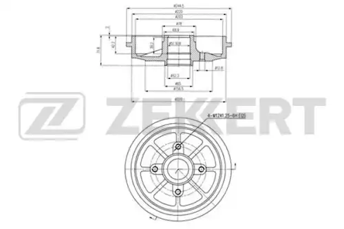 Тормозной барабан ZEKKERT BS5528