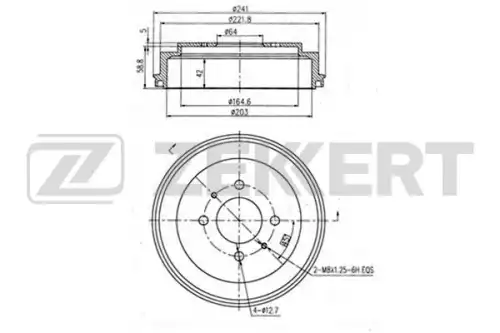 Тормозной барабан ZEKKERT BS5538