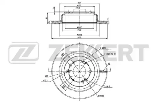 Bs6186 диск торм. зад. honda legend i-iv 97- shuttle 94 ZEKKERT BS6186