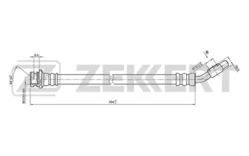 Bs9066 шланг тормозной передний левый nissan navara (d40) 05- pathfinder (r51) 05- ZEKKERT BS9066
