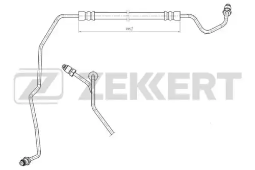Bs9443 шланг тормозной задний правый renault grand scenic iii 09- megane iii 09- scenic iii 09- ZEKKERT BS9443