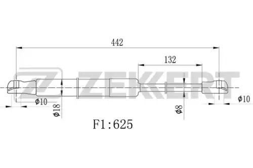 Gf-2487 амортизатор багажника chevrolet orlando (j309) 11- ZEKKERT GF-2487
