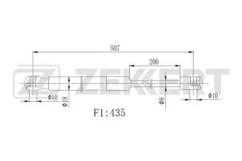 Gf-2508 пружина газовая багажника opel astra j gtc 11-