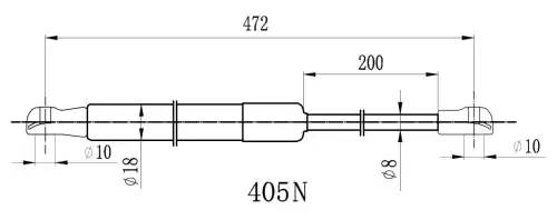 Пружина газовая багажника suzuki sx4 (jy) 13- ZEKKERT GF-2553