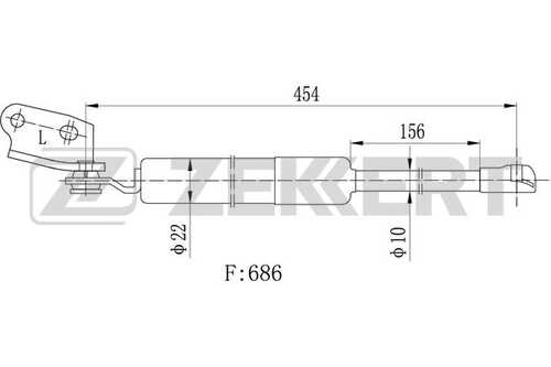 Gf2395 амортизатор багажника прав. mazda cx-5 11 ZEKKERT GF2395