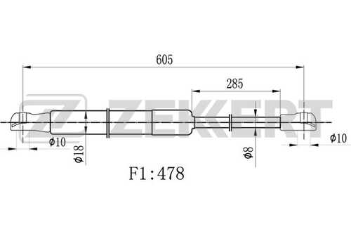 Gf2499 амортизатор багажника chevrolet cruze station wagon (j308) 12- ZEKKERT GF2499