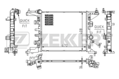 Радиатор охлаждения двигателя nissan nv400 (x62 ) 15- opel meriva b 10- ZEKKERT MK-1611