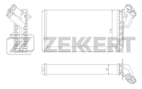 Радиатор печки ZEKKERT MK-5068