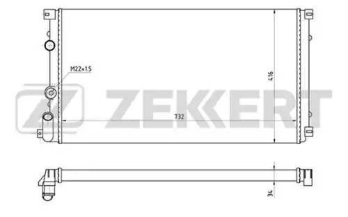 Радиатор охлаждения двигателя ZEKKERT MK1396