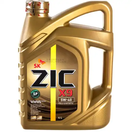 162000 ZIC ZIC X9 5W40 (4L)_масло моторное!\ API SP, ACEA A3/B4, VW 502.00/505.00/503.01, LL-01, RN 0700/0710