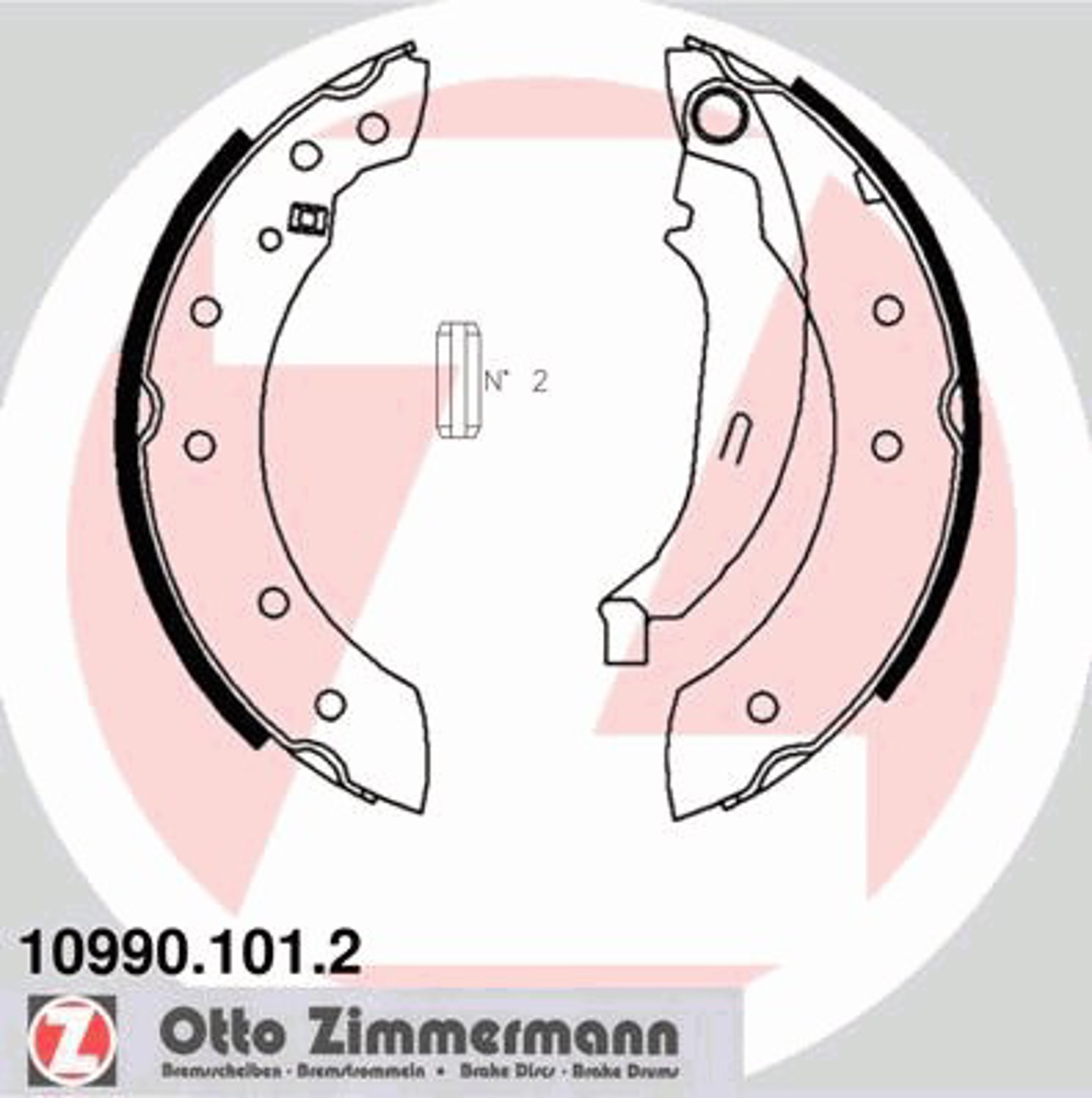 10990.101.2 ZIMMERMANN Колодки тормозные барабанные