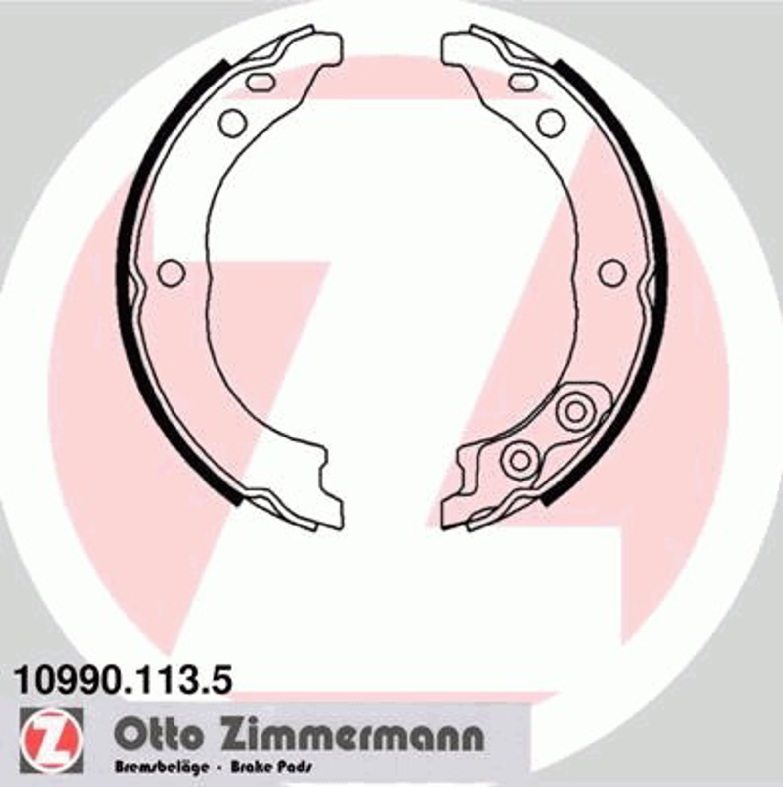 Колодки торм bb fiat ducato/citrien jamper all 94/pgt ZIMMERMANN 10990.113.5