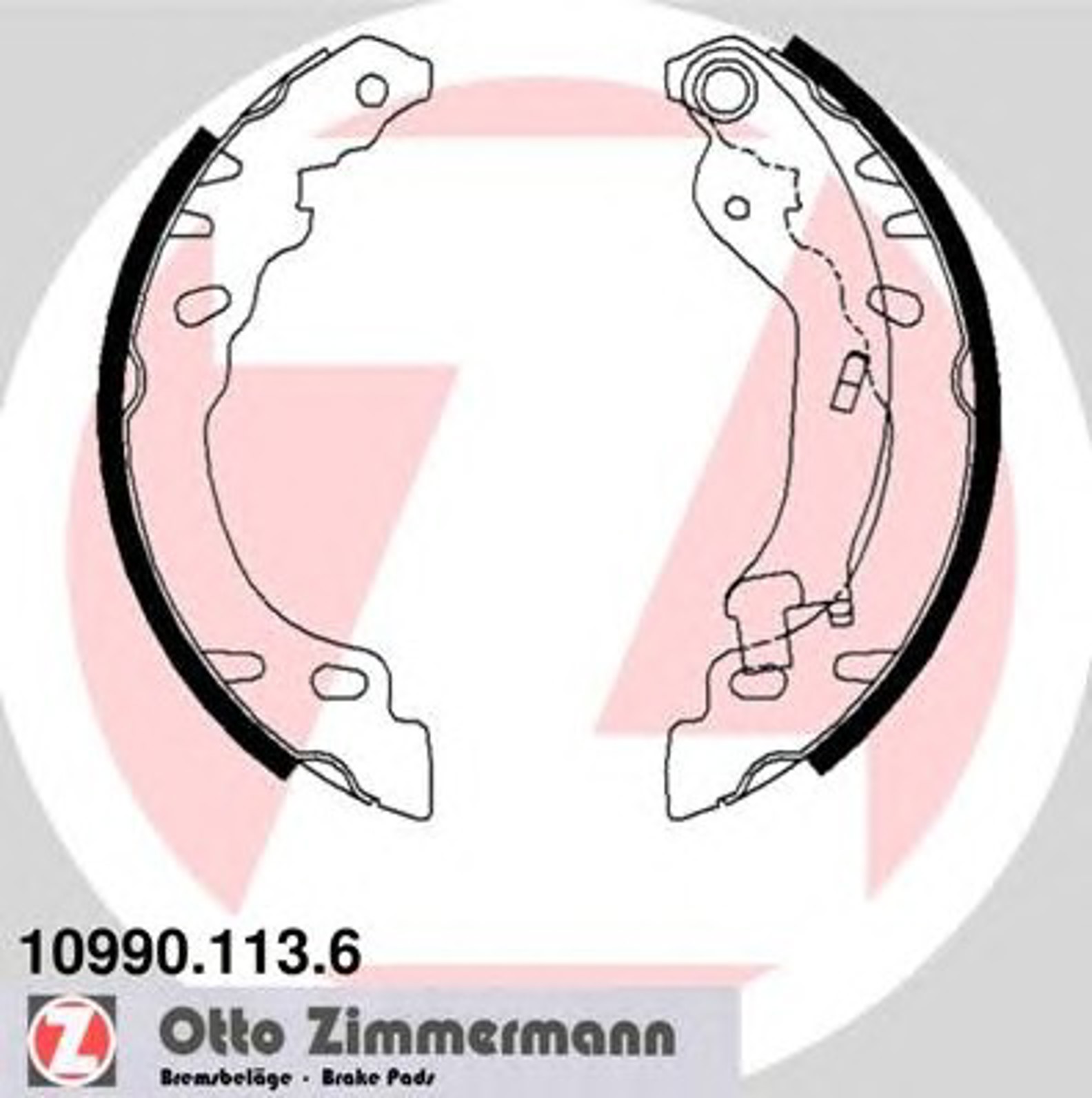 Колодки торм bb fiat ZIMMERMANN 10990.113.6