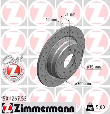 Тормозные диски ZIMMERMANN 150.1267.52