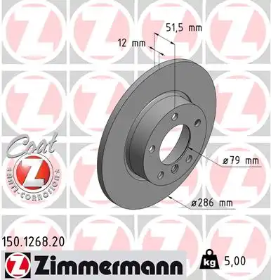 Тормозные диски ZIMMERMANN 150.1268.20
