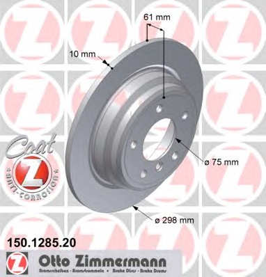 150.1285.20 ZIMMERMANN Тормозные диски