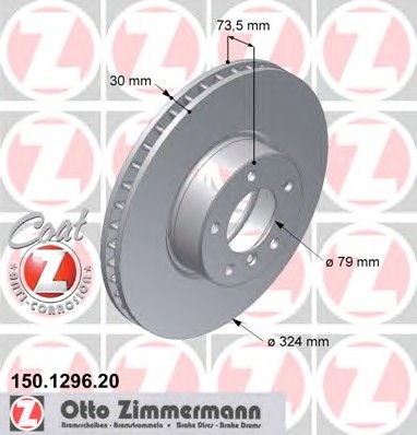 Тормозные диски ZIMMERMANN 150.1296.20